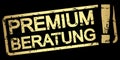 gold stamp premium consulting (in german Royalty Free Stock Photo