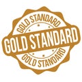 Gold standard label or stamp