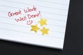 Gold star award, great work, well done Royalty Free Stock Photo