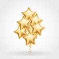 Gold Star balloon on background Royalty Free Stock Photo