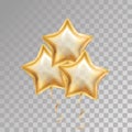 Gold star balloon Royalty Free Stock Photo