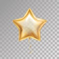 Gold star balloon Royalty Free Stock Photo