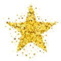 Gold Star Burst. Starry Pattern Royalty Free Stock Photo