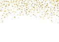 Gold star confetti celebration isolated on white background. Falling stars golden abstract pattern decoration. Glitter Royalty Free Stock Photo