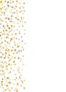 Gold star confetti celebration isolated on white background. Falling stars golden abstract pattern decoration. Glitter Royalty Free Stock Photo