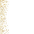 Gold Star Confetti Celebration Isolated On White Background. Falling Stars Golden Abstract Pattern Decoration. Glitter