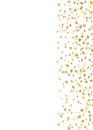 Gold star confetti celebration isolated on white background. Falling stars golden abstract pattern decoration. Glitter Royalty Free Stock Photo