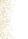 Gold star confetti celebration isolated on white background. Falling stars golden abstract pattern decoration. Glitter Royalty Free Stock Photo