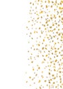 Gold star confetti celebration isolated on white background. Falling stars golden abstract pattern decoration. Glitter Royalty Free Stock Photo