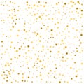 Gold star confetti rain festive holiday background. Vector golde