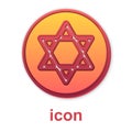 Gold Star of David icon isolated on white background. Jewish religion symbol. Symbol of Israel. Vector Royalty Free Stock Photo