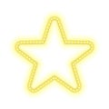 Gold star glowing retro banner. Royalty Free Stock Photo