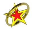 Gold star in a gold circle