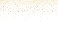 Gold star. Golden shooting stars. Falling star. Sparkling stardust. Gold starry background. Abstract sparks. Random particle
