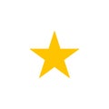 Gold Star icon on a white background. Vector illustration Royalty Free Stock Photo