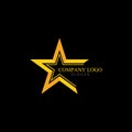 Gold Star Logo and Symbol Vector. Royalty Free Stock Photo