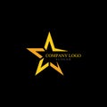 Gold Star Logo and Symbol Vector. Royalty Free Stock Photo