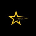 Gold Star Logo and Symbol Vector. Royalty Free Stock Photo