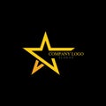 Gold Star Logo and Symbol Vector. Royalty Free Stock Photo
