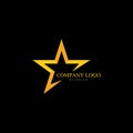 Gold Star Logo and Symbol Vector. Royalty Free Stock Photo