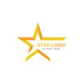 Gold Star Logo Vector in elegant Style with Black BackgroundGold Star Logo Vector in elegant Style with Black Background.