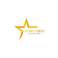 Gold Star Logo Vector in elegant Style with Black BackgroundGold Star Logo Vector in elegant Style with Black Background. Royalty Free Stock Photo