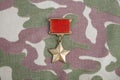 The Gold Star medal is a special insignia that identifies recipients of the title 