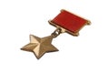 The Gold Star medal is title `Hero` in the Soviet Union Royalty Free Stock Photo