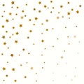 Gold star point background on white. Golden abstract
