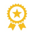 Gold Star Quality Badge with ribbon