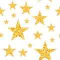 Gold star seamless pattern Royalty Free Stock Photo