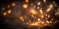 gold star shaped abstract blurred boheh lights background. Festive glitter sparkle background. Generative ai Royalty Free Stock Photo