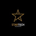 Gold Star Technology logo on black background