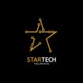 Gold Star Technology logo on black background