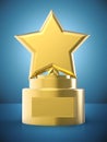 Gold star trophy