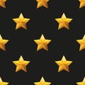 Gold Star Universal vector seamless patterns Royalty Free Stock Photo