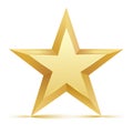 Gold star. Vector illustration. Royalty Free Stock Photo
