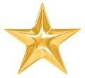 Gold Star on white background