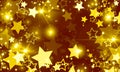Gold stars, glitter,glow, light, bright, holiday, party,Christmas, music festival, scattering of stars