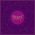 Gold Stars in light galaxy sky. Background and design element for banner, illustration, Pattern