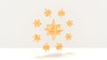 Gold Stars Motion Graphics 3d Royalty Free Stock Photo