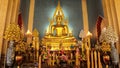 Gold Statue of Buddha at Wat Benchamabophit The Marble Temple Tourism