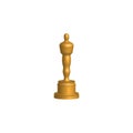 Gold statue icon, isolated