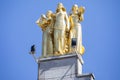 Gold Statue in Lille Royalty Free Stock Photo