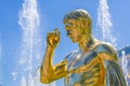 Gold statue in Peterhof