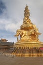 Gold statue of Samantabhadra Bodhisattva mount emei summit