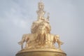 Gold statue of Samantabhadra Bodhisattva mount emei summit