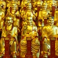 Gold statues of the Lohans Royalty Free Stock Photo