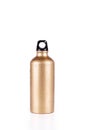 Gold steel bottle Royalty Free Stock Photo