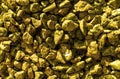 Gold stones gravel texture macro